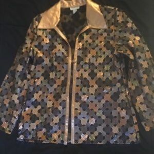 Multi-colored leather NATTO jacket (or can be used over camisole)